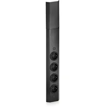 Naber Ecksteckdosenelement 1 Schwarz Matt 1 St.