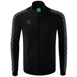 Erima Sportjacke Essential Team Tracktop - bequem, Rippbündchen, Seitentaschen - schwarz/grau Herren