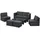 Juskys Salou Lounge-Set Schwarz