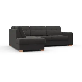 sit&more Ecksofa SIT & MORE "Quincy L-Form", grau (dunkelgrau), B:249cm H:82cm T:213cm, Sofas, Ecksofa, wahlweise mit Bettfunktion und Bettkasten