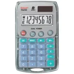REBELL Taschenrechner transparent RE-STARLET BX Solar/Batterie