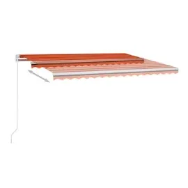 vidaXL Automatische Markise mit LED & Windsensor 4,5x3 m Orange Braun
