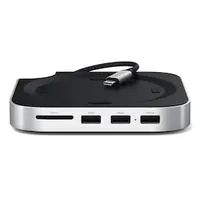 Satechi Stand Hub Mac Mini M4 SSD Enclosure Silber
