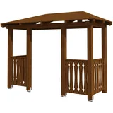 SKANHOLZ Vordach Wismar 6 351 x 134 cm nussbaum