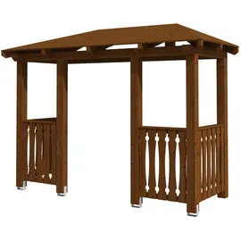 SKANHOLZ Vordach Wismar 6 351 x 134 cm nussbaum
