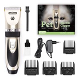 Nobleza Hundeschermaschine Schermaschine für Hund Katze Leise Profi Tierhaarschneidemaschine Schnurlosen Hundetrimmer Elektrische Wiederaufladbare Haarschneider Dog Clippers Gold