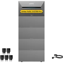 Anker SOLIX Solarbank 3 E2700 Pro 13,5 kWh inkl. 4x BP2700 Erweiterungsakku + 5x Smart Plug