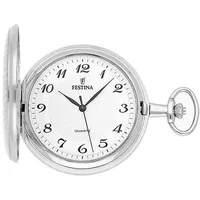 Festina Taschenuhr Herren mit Kette - Edelstahl 316L - Quarzwerk - Klassisch, Vintage und Elegant F2024/1