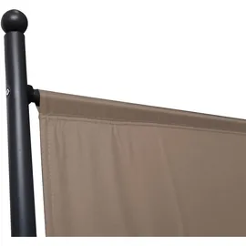 Quick Star Paravent 180 x 178 cm Stoff Raumteiler Groß Stellwand Trennwand Balkon Sichtschutz Sand