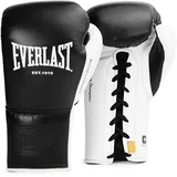 EVERLAST Powerlock OG Pro 14oz Boxhandschuhe Schwarz/Weiß, Schnürung, Training & Wettkampf, Schaumstoff, ergonomisch