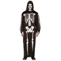Rubie ́s Kostüm Skelettrobe, Klassisches Geisterkostüm in Form einer weiten Robe schwarz L