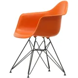 Vitra - Eames Plastic Armchair DAR RE, basic dark / rostorange (Filzgleiter basic dark)
