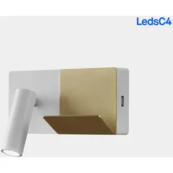 LEDS C4 LED Wandleuchte E-LAMP MINI 2,1W 2700K weiß 137lm LEDS-05-8329-14-DN