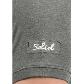 !Solid Poloshirt SOLID "Poloshirt SDTripPolo", Herren, Gr. M, grau (grau mel), Obermaterial: 60% Baumwolle CO. 40% Polyester PES., Shirts