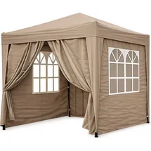 Quick Star Faltpavillon 2,5 x 2,5 m 4 Stück Braunbeige