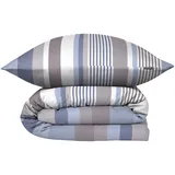 SCHIESSER Hoops Gestreift Blau 135 x 200 cm + 80 x 80 cm