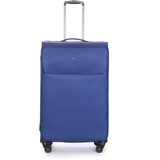 Stratic Light + Koffer Weichschale Reisekoffer Trolley Rollkoffer groß, TSA Kofferschloss, 4 Rollen, Erweiterbar, Größe L dark blue