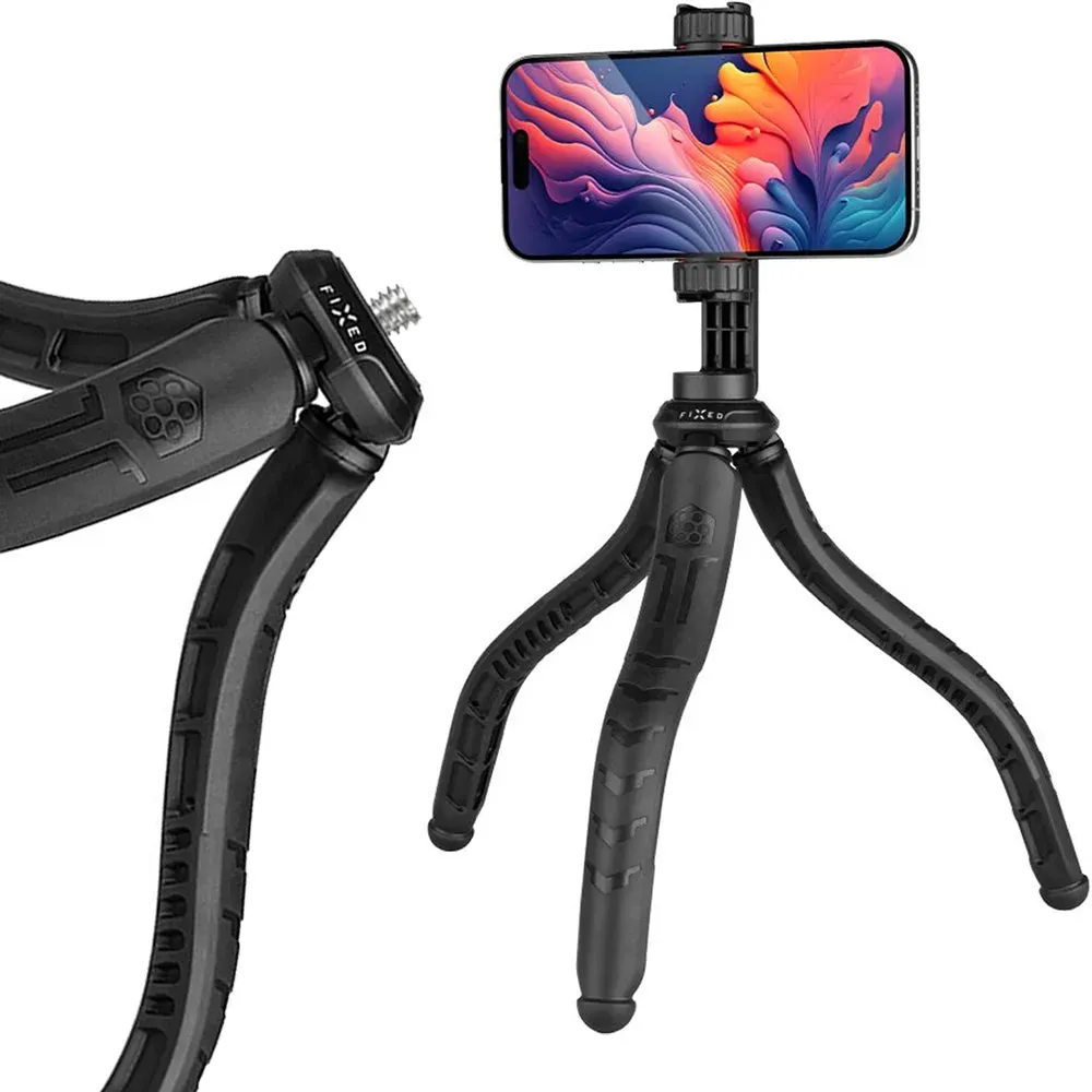 Halterung, Stativ, Selfie-Stick für Smartphones Fixed Creator Flexible Tripod, 1/4