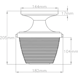 Elstead Lighting Dublin 1 E27 Lackiertes Naturmessing IP44
