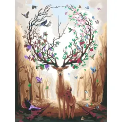Ravensburger CreArt - Malen nach Zahlen 23910 - Magischer Hirsch - ab 12 Jahren - Malen auf Leinwand