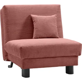Ell + Ell Sessel Enny Polyester 85 x 85 x 100 cm Rot mit Rollen