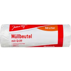 Jeden Tag Müllbeutel 50,0 l transparent, 20 St.