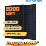 500Watt x4 Bienesol Solarmodul Solarpanel FULL BLACK Bifazial Glas/Glas 4 Stück