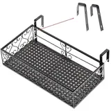 Hängende Balkonstütze Aus Eisen, Rechteckiges Topfpflanzgefäß-geländer 50 Cm, Blumenregal Für Den Außenbereich, Balkonhaken.
