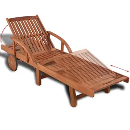 furnicato Sonnenliege 200 x 68 x 30-83 cm Braun