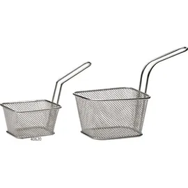 APS Servier-Frittierkorb 10 x 8.5 cm, H: 6.5 cm /// Edelstahl, Griff 9 cm /// -SNACKHOLDER- /// 40620 Miniature frying basket made of stainless steel, stainless steel,