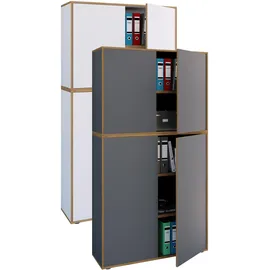 VCM Salia Aktenschrank 100 x 33 x 183 schwarz