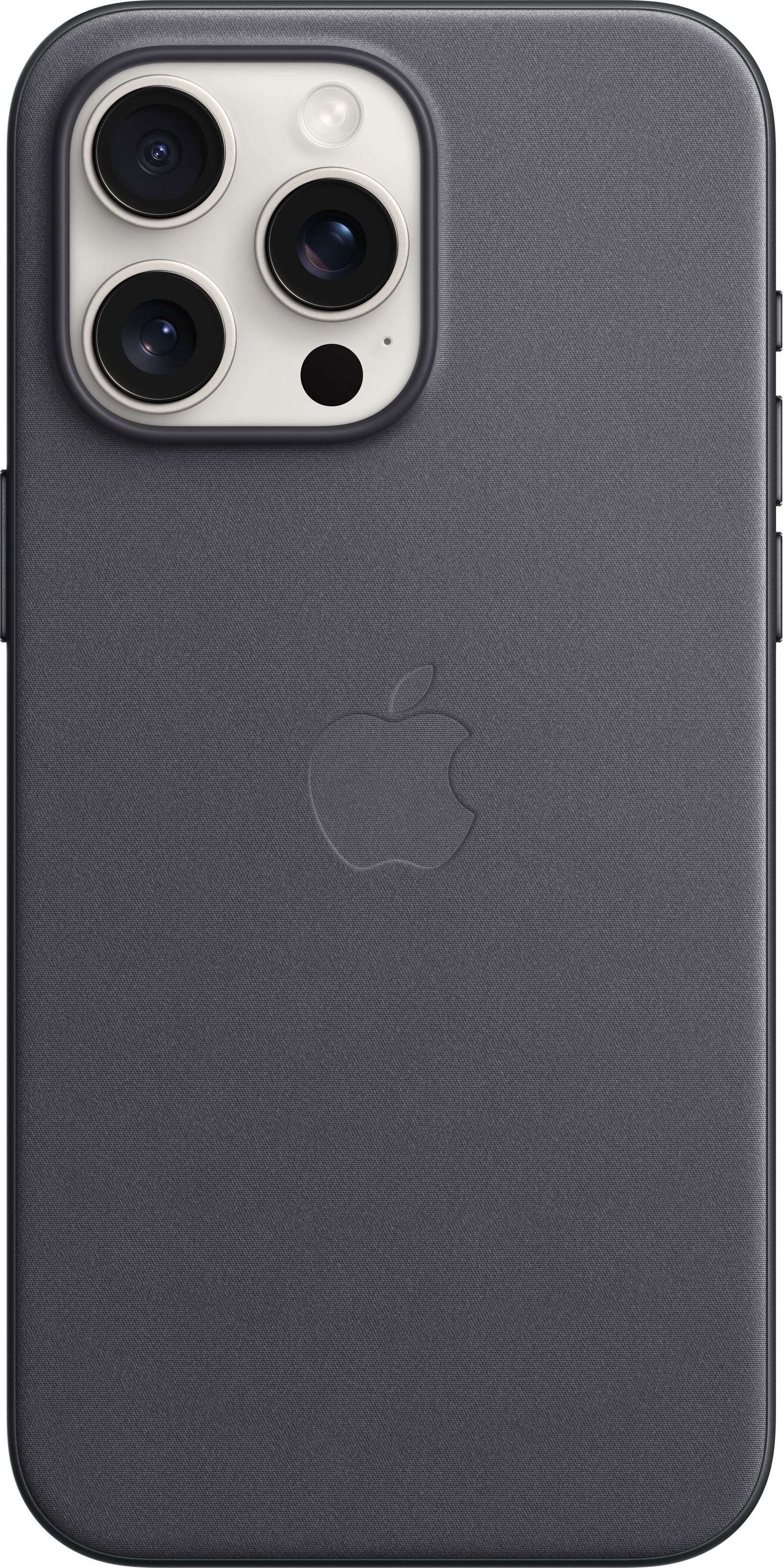 Apple Feingewebe Case mit MagSafe (iPhone 15 Pro Max), Smartphone Hülle, Schwarz