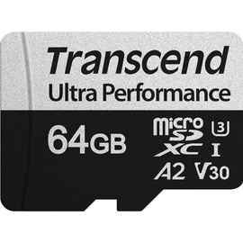 Transcend 340S R160/W80 microSDXC 64GB Kit, UHS-I U3, A2, Class 10 (TS64GUSD340S)