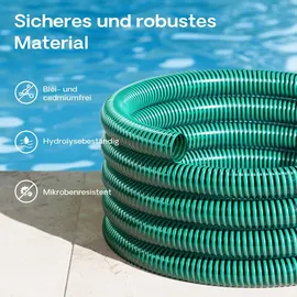 Wiltec Saugschlauch Druckschlauch 50 m 20 mm grün