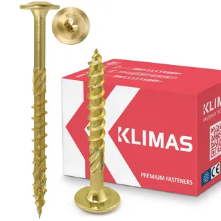 Klimas Tellerkopfschrauben Holzbauschrauben 8 x 320 mm 50 Stück