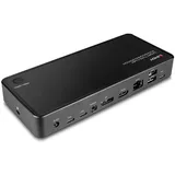 Lindy Docking Station und KVM MST mit 2 Port Typ C