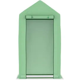 vidaXL Gewächshaus Stahl Grün HKP 0 mm 0,5 m2
