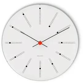Arne Jacobsen Clocks Bankers Wanduhr 29 cm Ø 29 cm weiß