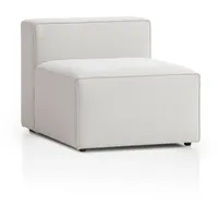 Traumnacht Genua Modular Sofa, individuell kombinierbare Wohnlandschaft, Sitzelement ohne Armteil - strapazierfähiges Möbelgewebe, produziert nach deutschem Qualitätsstandard, weiß