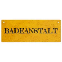 speecheese Badeanstalt - Metallschild L in 10,5x28cm
