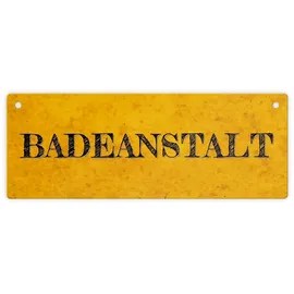 speecheese Badeanstalt - Metallschild L in 10,5x28cm