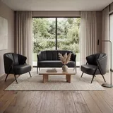 Mendler Sessel HWC-P30 Kunstleder 65 x 74 x 0 cm Schwarz