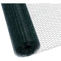 CCLIFE Maschendrahtzaun Geflügelnetz 25 mm Höhe 100 cm Länge 25/50 m Grün