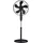 V-Tac Standventilator 125 cm höhenverstellbar Schwarz