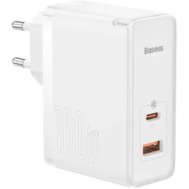Baseus GaN5 Pro Quick Wall Charger C+U, PD3.0, QC4.0 +, AFC, 100W EU White (CCGP090202)