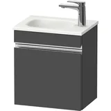 Duravit Sivida Waschtischunterbau, Türanschlag rechts, Griffleiste chrom, 400x295x440mm, zu Sivida, SV4649R10490000,