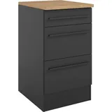 yourkitchen Unterschrank Jazz 50 x 60 x 90 cm Schwarz