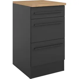 yourkitchen Unterschrank Jazz 50 x 60 x 90 cm Schwarz