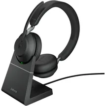JABRA Evolve2 65 USB-A MS Teams Stereo schwarz mit Ladestation