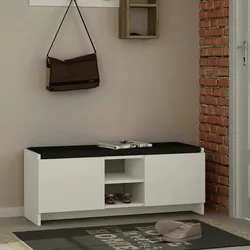 Dmora Schuhschrank Dbarrec, Schuhregal, Mehrzweck-Eingangsgarderobe, Möbel für Schuhe, 110x37h43 cm, Weiß